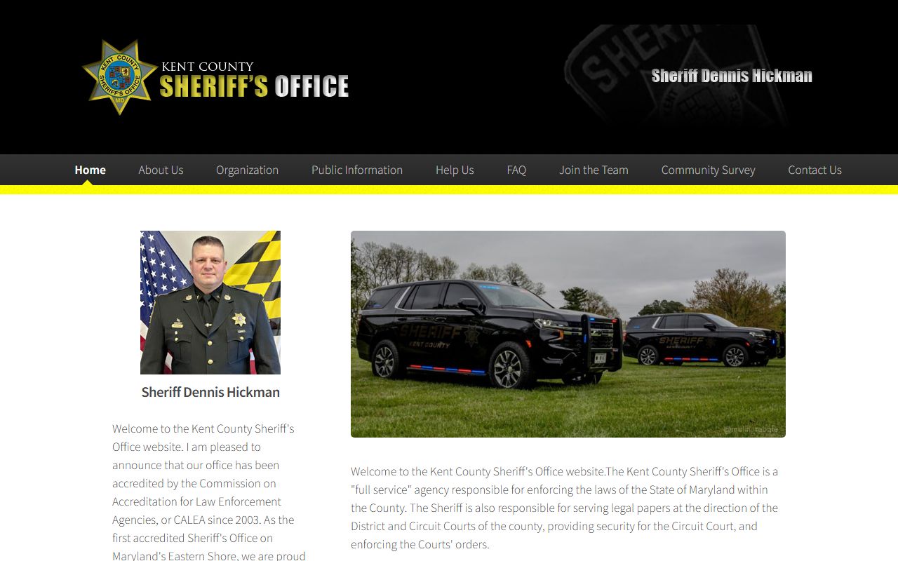 Kent County Sheriff's Office for criminal arrest records