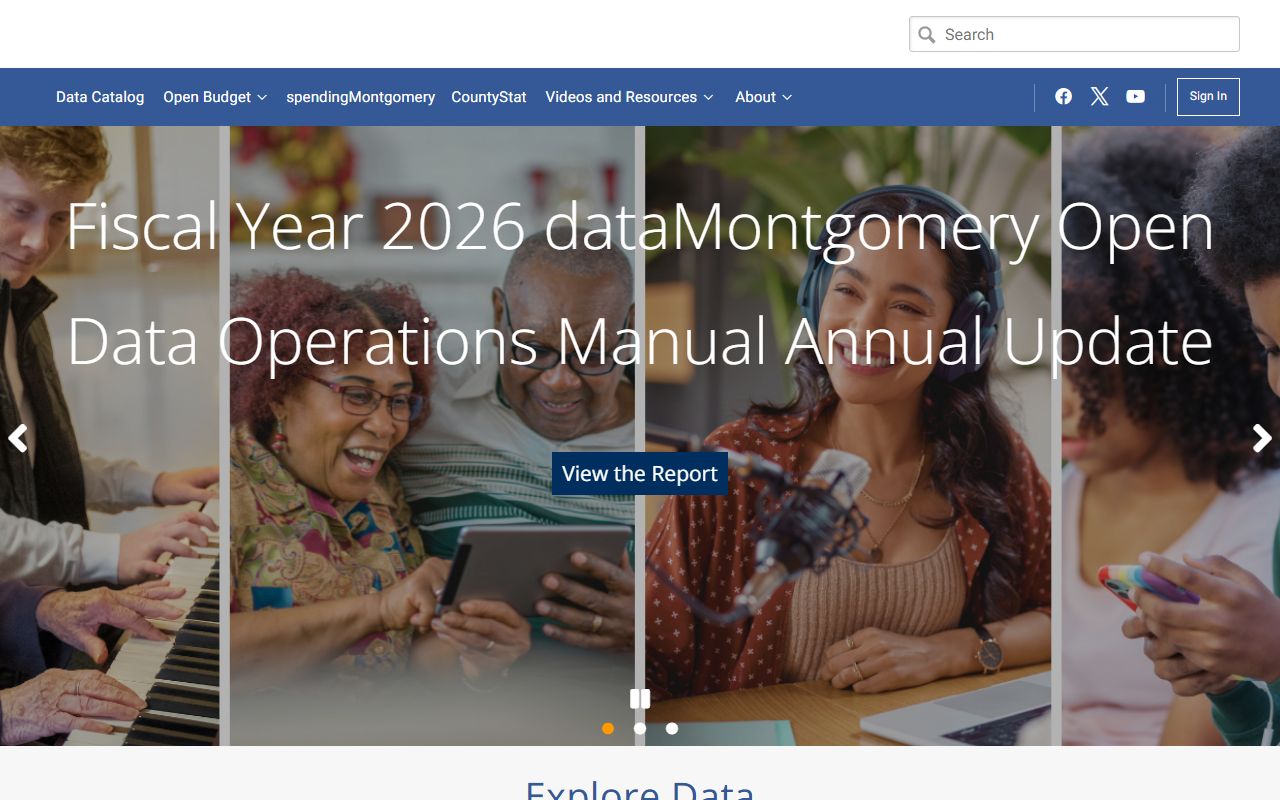 Montgomery County Open Data Portal for public records